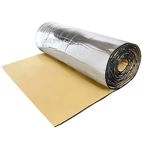 Produktbild: sourcing map Dämmschaummatte 394mil 10,76sqft Aluminiumfolie Schallschutz Akustik Matte 10mm*100cm*100cm