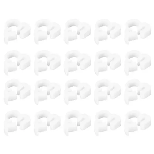 Produktbild: sourcing map Doppelgreifende Nylon-Schlauchschellen, 20 Stück 6,6-7mm verstellbare doppelte Schnappgriff-Kunststoffschlauchschelle für Kraftstoffleitungen und Sanitärinstallationen