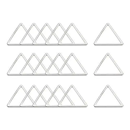 Produktbild: sourcing map Dreieck Ohrring Bördeln Reifen Dreieck Hohle Rahmen Charm 15mm/ 0.6