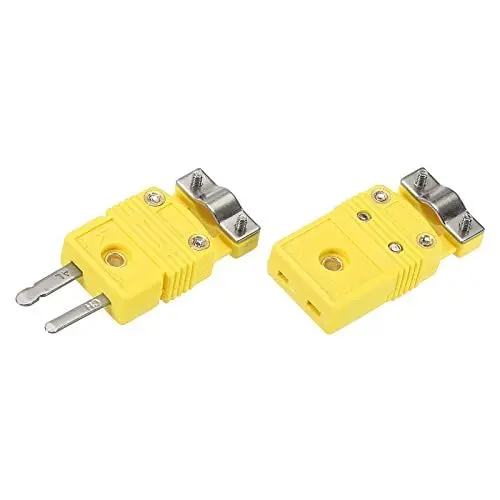 Produktbild: sourcing map K Typ Thermoelement Draht Steckverbinder Stecker Buchse Adapter Hohe Temperatur 220°C(428°F) mit Befestigung Klemme für Thermoelement Sensor