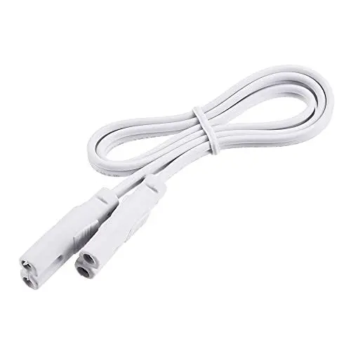 Produktbild: sourcing map Lampen Verbindungskabel für T4 T5 T8 LED Schlauch, 50cm 2 Pin Doppelend Licht Verbindungskabel Verlängerungskabel Packung von 4