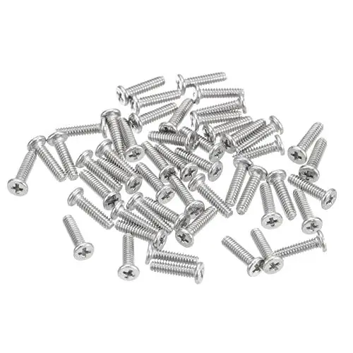 Produktbild: sourcing map M1.6-0.35 x 6mm 100Stk Flache Rundkopfschrauben 304 Edelstahl Kreuzschlitz Antrieb Maschinenschrauben Hardware Verschluss für Möbel Verbindung