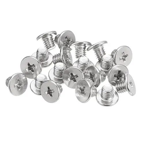 Produktbild: sourcing map M5-0.8 x 5mm 20Stk Flache Rundkopfschrauben 304 Edelstahl Kreuzschlitz Antrieb Maschinenschrauben Hardware Verschluss für Möbel Verbindung