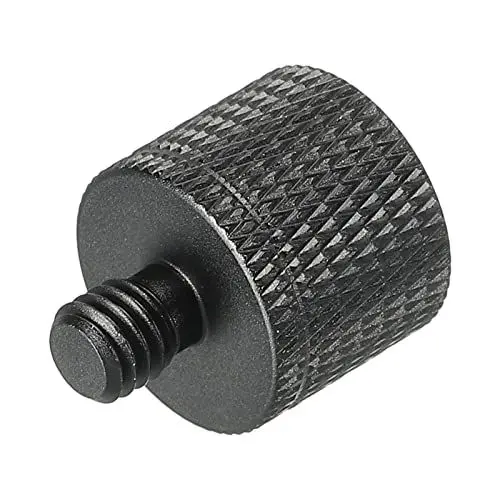 Produktbild: sourcing map Mikrofonständer Adapter 3/8 Buchse auf M6 Stecker Kamera Schraube Schwarz