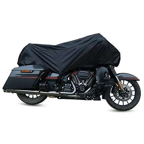 Produktbild: sourcing map Motorrad Abdeckplane Outdoor XL Motorradabdeckung Halbe Abdeckung Draussen Wasserdicht Regen Staub UV Schutz Motorradplane Schwarz