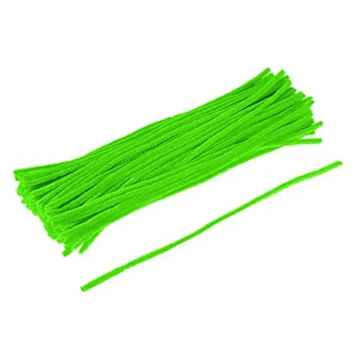 Produktbild: sourcing map 100 Stück Pfeifenputzer Pfeifenreiniger Handwerk 30cm/12 Zoll Hellgrün