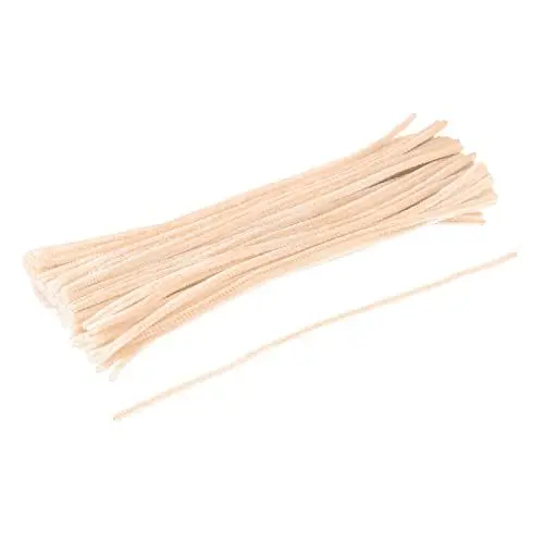 Produktbild: sourcing map 100 Stück Pfeiffenputzerdraht Handwerk Ornament 30cm/ 12 Zoll Beige