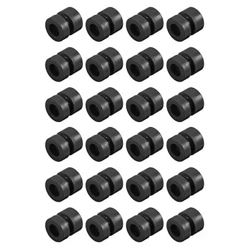 Produktbild: sourcing map RC Vibrationsschutz Gummi Bälle für RC F4 F7 Flugregler M3x6.6mm Stoßdämpfung Bälle (Schwarz) 24Pack