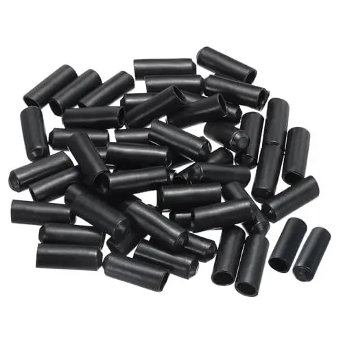Produktbild: sourcing map Schrumpfende Endkappe 8mm ID x 25mm L 2:1 Wasserdichte Elektrische Drath Wickel Kleber Ausgekleidet Versiegelt Schrumpfschlauch Kappen für Drath Kabel Pack von 50
