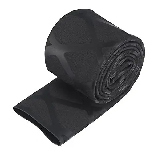 Produktbild: sourcing map Schrumpfschlauch 20mm Durchmesser 34mm Flach Breite Schrumpfverhältnis 2:1 Doppelwandiger Schrumpfschlauch mit Maschenmuster 0.5m Länge Wasserdicht PE Schrumpfschlauch Schwarz