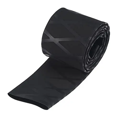 Produktbild: sourcing map Schrumpfschlauch für Angelrutengriffe 57mm Rutschfeste Warmschrumpfschlauch 1,8:1 Schrumpfschläuche Griffband 1 Meter für Lenker Stangengriff Badminton-Griff Sportgeräte, Schwarz