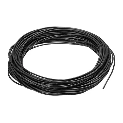 Produktbild: sourcing map 1,6 mm² 24AWG Elektrischer Draht Kabel, 15 Meter Silikon Draht Messgerät Flexibel Verzinntes Kupfer Standard Hochtemperatur Anschluss für Modell Manipulatoren Bastler, Schwarz