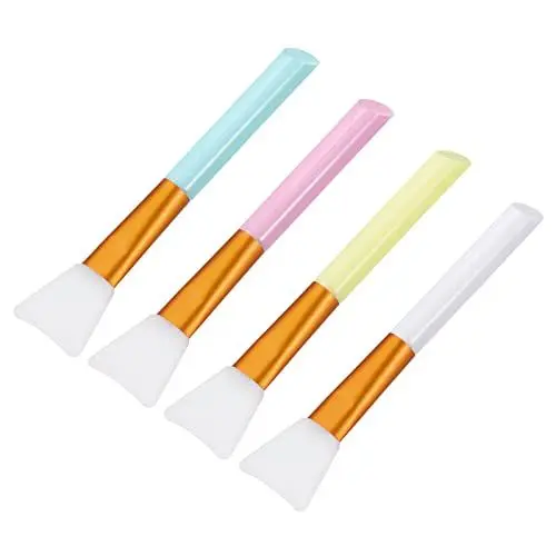 Produktbild: sourcing map Silikon Epoxid Bürsten Rosa/Blau/Weiß/Gelb Applikator DIY Pinsel Paket von 4