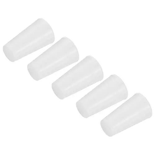 Produktbild: sourcing map Silikon Gummi Konisch Stecker 10mm bis 15mm Solid Weiß für Pulverisierung Lackierung Eloxierung Beschichtung Sandstrahlen Labor Verwendung