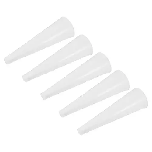 Produktbild: sourcing map Silikon Gummi Konisch Stecker 1.6mm bis 4.8mm Solid Weiß für Pulverisierung Lackierung Eloxierung Beschichtung Sandstrahlen Labor Verwendung