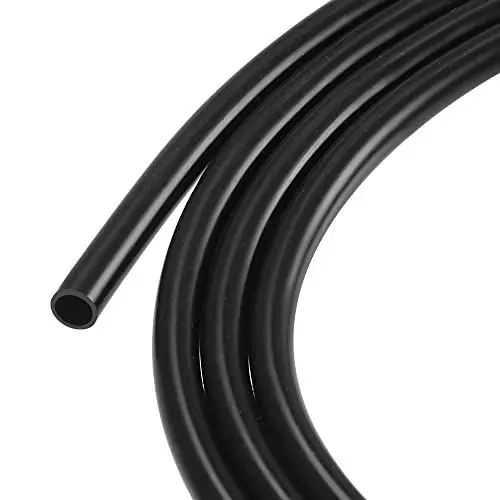 Produktbild: sourcing map Silikonschlauch Schlauch 5mm ID 6mm OD 3.3ft Schwarz Hochtemperatur für Wasserschlauch Luftschlauch