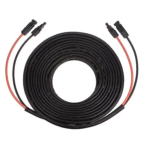 Produktbild: sourcing map Solarkabel 6mm² Verlängerung 7,6 Meter Verzinnten Kupfer 1500V Photovoltaik Kabel mit Wellrohr für Solarpanel Wechselrichter Laderegler