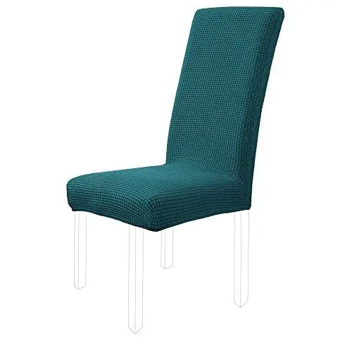 Produktbild: sourcing map Stuhlhussen Stretch Stuhlbezug Jacquard Stuhlüberzug, abnehmbar waschbar Spannbezug für Hotel Partys Bankett Deko Stuhl Hussen Türkis