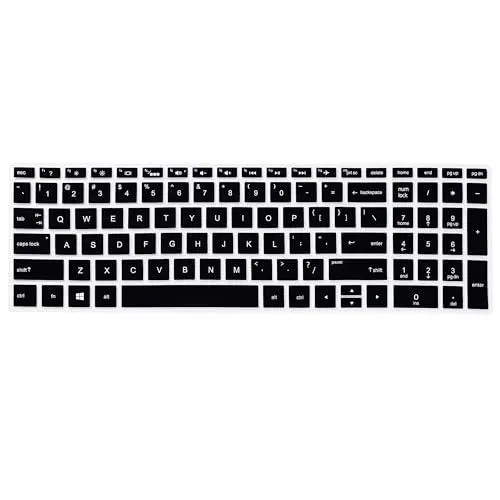 Produktbild: sourcing map Tastaturschutz Silikon Tastaturabdeckung Schutzfolie Transparent Schutz Tastatur Skin Laptop-Tastaturabdeckung Folie Zubehör für HP Pavilion 15 Laptop,Schwarz