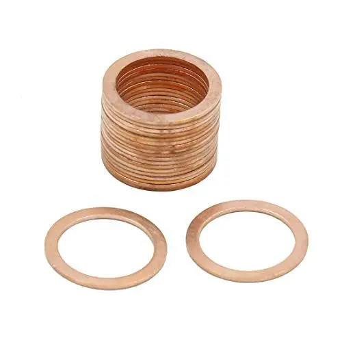 Produktbild: sourcing map Unterlegscheiben 20stk. 18mm Flach Dichtung Kupferringe Dichtringe Dichtplatte