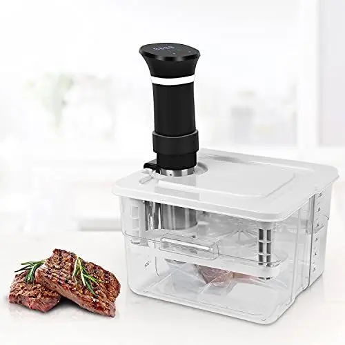 Produktbild: Sous Vide Behälter 7 in 1 Set 12L mit Deckel und Rack, für Garer Stick Professional, Mehrere Marken Geeignet, Multifunktionaler Transparenter Behälter(MEHRWEG)
