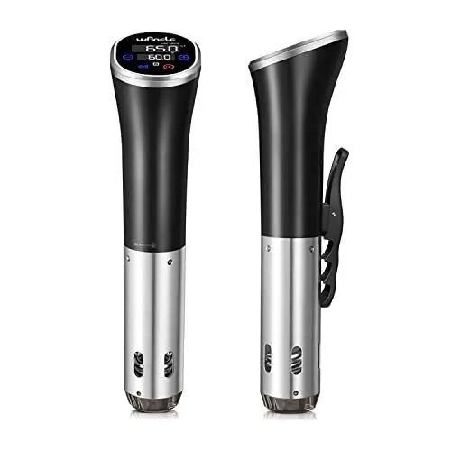 Produktbild: Sous Vide, Wancle Sous Vide Garer Stick 1100W IPX7 Wasserdicht Präzisionskochtopf Immersion Zirkulator Mit Reservierungsfunktion, einfach zu speichern