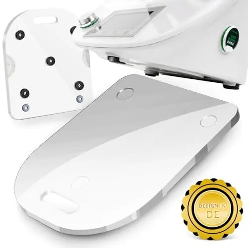 Produktbild: SOUTHGATE Gleitbrett für Thermomix TM6&TM5 aus Acryl, müheloses Verschieben ohne Beschädigung der Waage, stabiler Stand durch Schwingungsdämpfung, Thermomix Gleitbrett mit Handgriff, Weiß