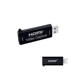 Produktbild: SOUTHSKY HDMI-Videoaufnahme,Ausgabe 1080p 60fps,HDMI auf USB 2.0,Video Audio Capture,Mini-Größe,tragbar,Metallgehäuse,4K,für OBS,VLC,Amcap,Most Acquisition Software