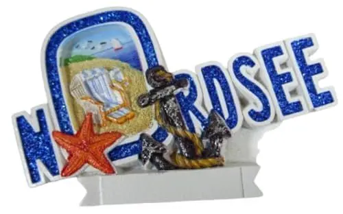 Produktbild: Souvenir Magnet Nordsee 8 x 5,5 x 1 cm Maritim Kühlschrankmagnet Figur Deko GCG 4780
