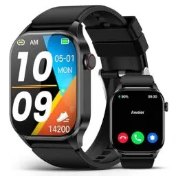 Produktbild: SOUYIE Smartwatch Herren Damen mit Telefonfunktion, 2.04” AMOLED Display, IP68 Wasserdicht Sportuhr, Smart Watch mit Blutdruck, Herzfrequenz, SpO2, Schlafmonitor, Uhren für iOS Android