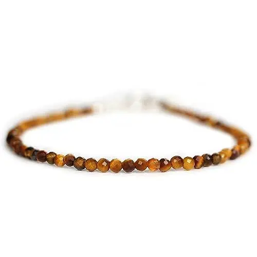 Produktbild: Sovats Tigerauge Einstellbare Armband 925 Sterling Silber Geflochtene Schnur Armband Für Frauen Männer Mädchen Jungen