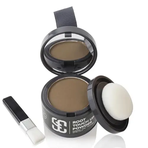 Produktbild: SOVONCARE Ansatzpuder, Haar-Concealer Haarverdichtung für Frauen und Männer, Haaransatz Ausbessern & Kaschiert Sofort Haarausfall,Touch Up Haarpulver für dünnes Haar für Frauen (Helle Kaffee,4g)