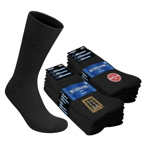 Produktbild: 10 Paar Socken Herren Schwarz Business Socken Herrensocken 39-42