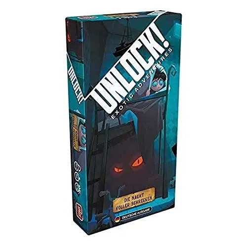 Produktbild: Asmodee, Unlock! – Die Nacht voller Schrecken, Familienspiel, Rätselspiel, 1-6 Spieler, Ab 10+ Jahren, 60+ Minuten, Deutsch