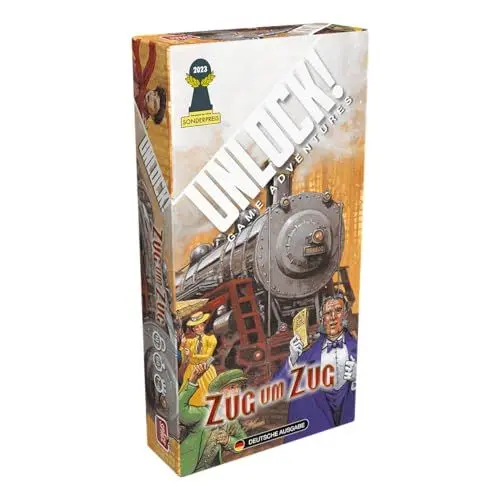 Produktbild: Asmodee, Unlock! – Game Adventures: Zug um Zug, Familienspiel, Rätselspiel, 1-6 Spieler, Ab 10+ Jahren, 60 Minuten, Deutsch