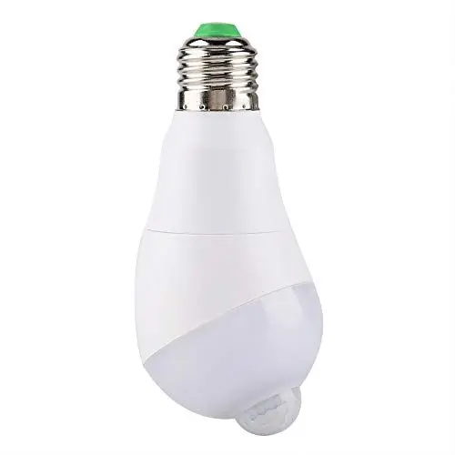 Produktbild: Spacnana LED-Glühbirne mit Bewegungsmelder, Helle 5730-Chips, 350° Drehbarer Kopf, E27-Fassung für den Flur (7W)