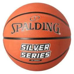 Produktbild: Spalding - Silver Series - Basketball - Größe 5 - Basketball - Zertifizierter Ball - Material Anti-Rutsch - Ausgezeichneter Grip - Perfekt für die Halle - Gummiball