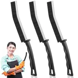 Produktbild: Spaltreinigungsbürste 3 Stück Hard-Bristled Crevice Cleaning Brush Reinigungsbürste für Lücken Fugenreinigungsbürste Fensterrillenbürste, Hartborsten Eckenreinigungsbürste für Badezimmer Fliesen Küche