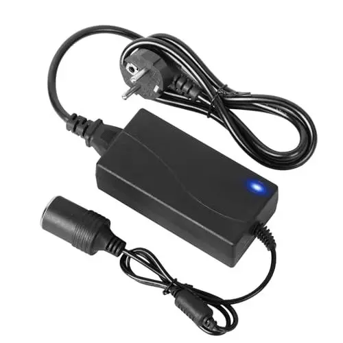 Produktbild: Spannungswandler 230V auf 12V, KFZ Netzadapter 12V, KFZ Netzadapter 230V auf 12V, Netzadapter AC auf DC KFZ, Adapter Zigarettenanzünder Steckdose für Auto-Staubsauger, Kompressoren, Kühlbox