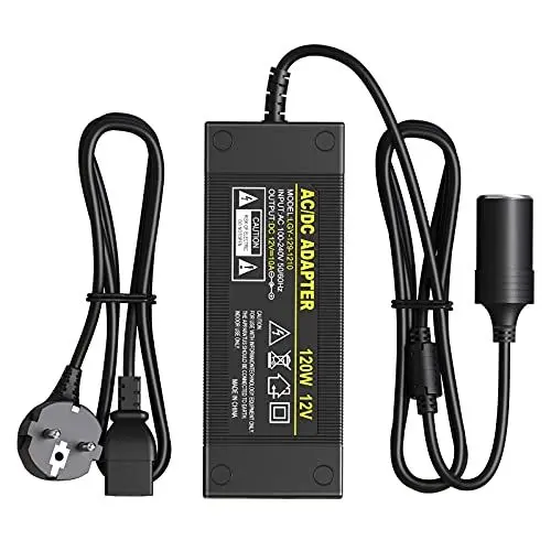Produktbild: Spannungswandler 230v auf 12v, Fxlpower KFZ Netzadapter 12V 10A Netzteil Adapter Wechselrichter mit Zigarettenanzünder Buchse für Auto betriebenes Gerät