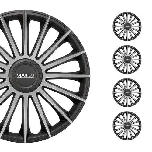 Produktbild: Sparco Satz Radzierblenden Treviso 16-Zoll Schwarz/Silber