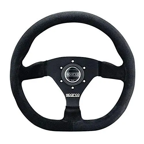 Produktbild: Sparco Universelles Sportlenkrad 'L360 Flat' - Schwarz Wildleder - Diameter 330mm