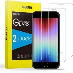 Produktbild: SPARIN 2 Stück Panzer Schutz Glas für iPhone SE 2022/2020 und iPhone 8/7/6/6s, 9h Härte Schutzfolie für iPhone 4.7 Zoll, HD,Anti-Kratzen
