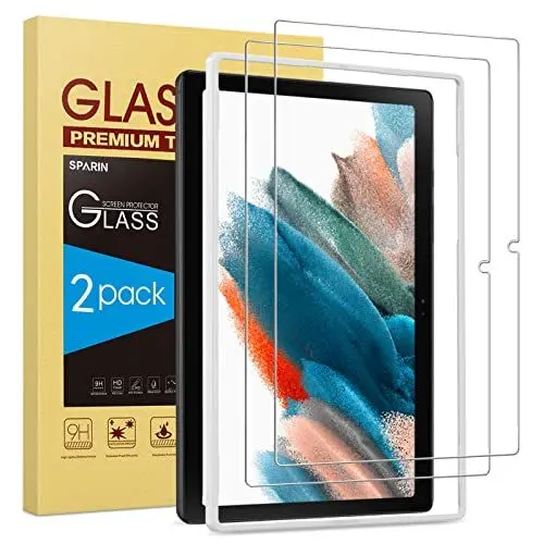 Produktbild: SPARIN 2 Stück Schutzfolie Kompatible mit Samsung Galaxy Tab A8 10,5 Zoll, Gehärtetes Glas Folie für Galaxy Tab A8 2022, 9H Härte