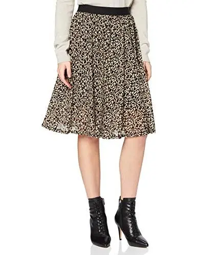 Produktbild: SPARKZ COPENHAGEN Damen Pelle Skirt Rock, Braun (Leopard), 32 (Herstellergröße: X-Small)