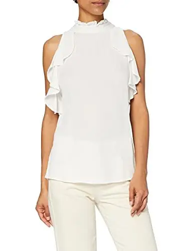 Produktbild: SPARKZ COPENHAGEN Damen Vilda Top Bluse, Elfenbein (Off White 002), 36 (Herstellergröße: Medium)