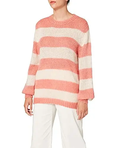 Produktbild: SPARKZ Damen Talli Stripe Knit Pullover, Orange (Terracotta), 34 (Herstellergröße: Small)