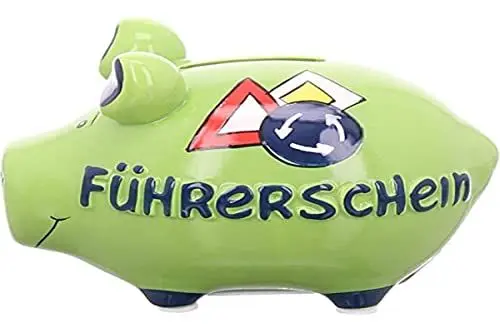 Produktbild: Sparschwein 100479 Führerschein, schwarz, Keramik