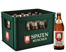 Produktbild: SPATEN Münchner Hell Flaschenbier, MEHRWEG im Kasten, Helles Bier aus München (20 x 0.5 l)