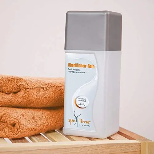 Produktbild: SpaTime by BAYROL Oberflächen-Rein - 1,0 L - alkalische Reinigungslösung für Pool und Whirlpoolwanne - gegen Schmutz- und Fettränder - Whirlpool Reinigungsmittel - gebrauchsfertig